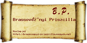 Brassoványi Priszcilla névjegykártya